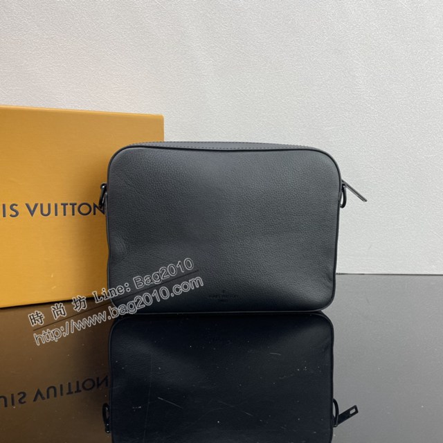 Lv路易威登2023專櫃新款Fastline郵差包 LV黑色小牛皮男士單肩斜挎包 M22482 M22611 ydh5089